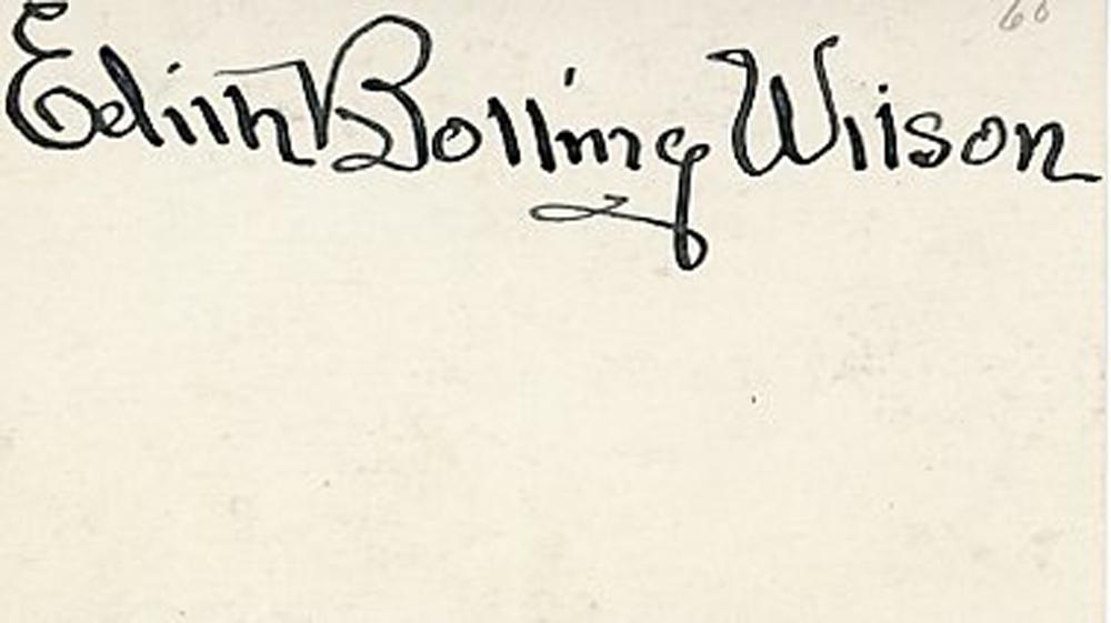 First Lady Edith Bolling Wilson Signature (1 of 1)