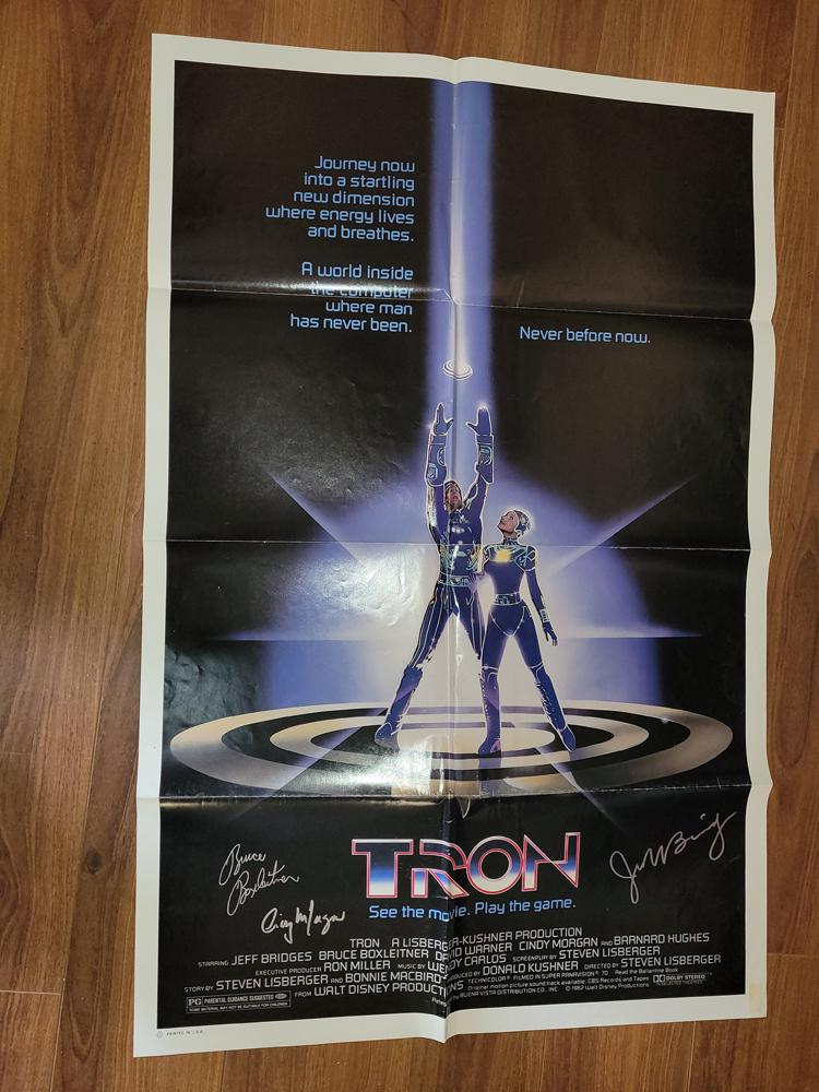 Tron movie poster cast signed (1 of 1)