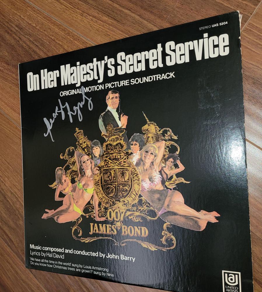 George Lazenby signed Bond soundtrack LP (1 of 1)