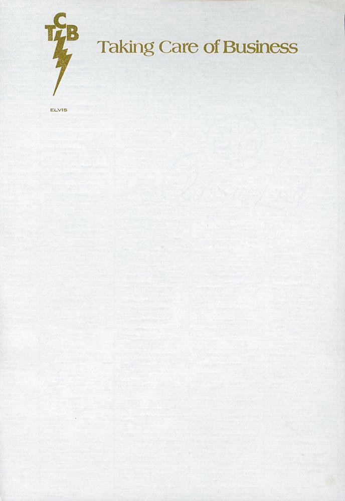 Elvis Presley original sheet of his personal stationary (1 of 1)