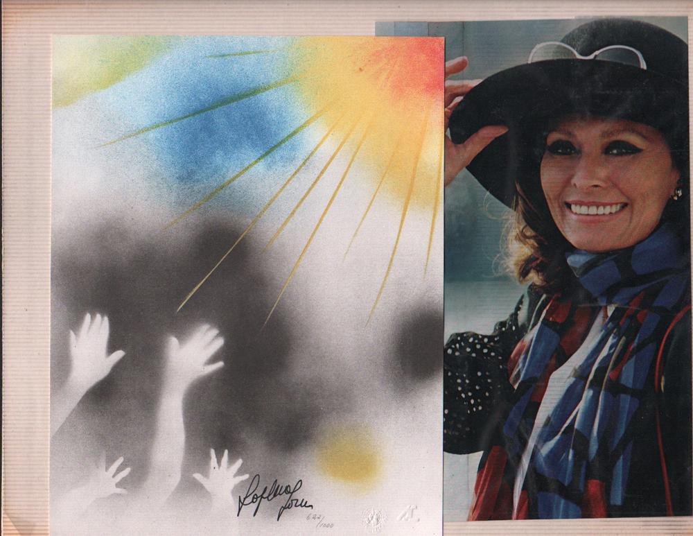 Sophia Loren original art print signed (1 of 2)