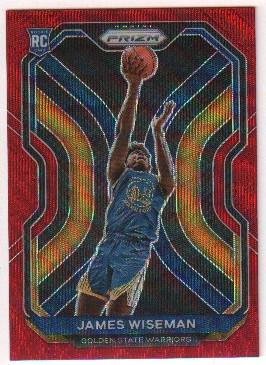 James Wiseman RED holo of his rookie Prizm card (1 of 1)