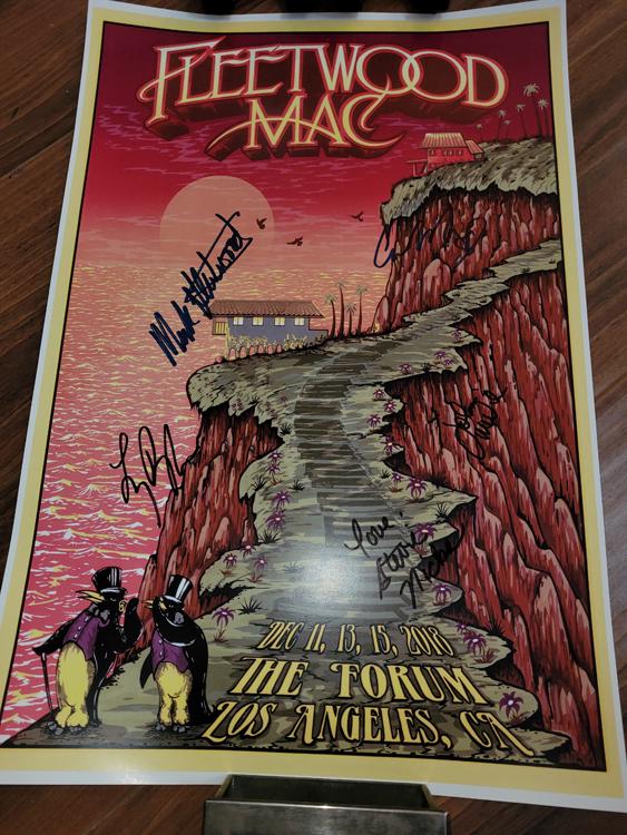 Fleetwood Mac concert poster signed by the band (1 of 1)