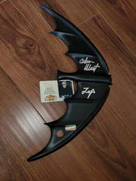 Batman Batarang signed by Adam West