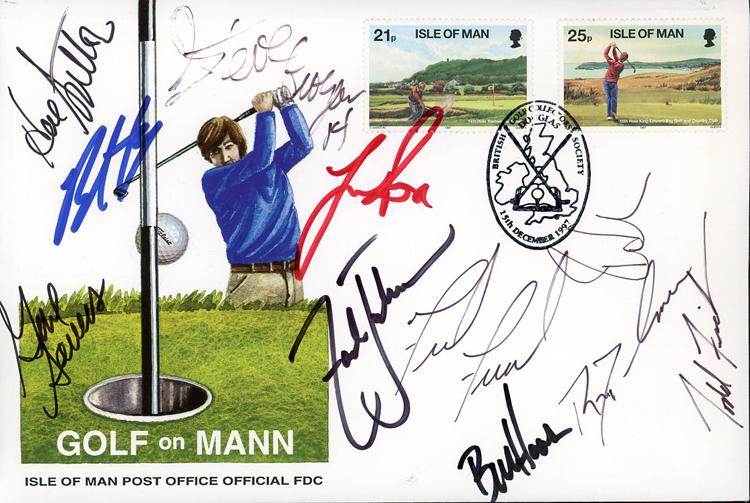 Golfers on FDC: A FDC honoring golf signed by a dozen famous golfers with COA