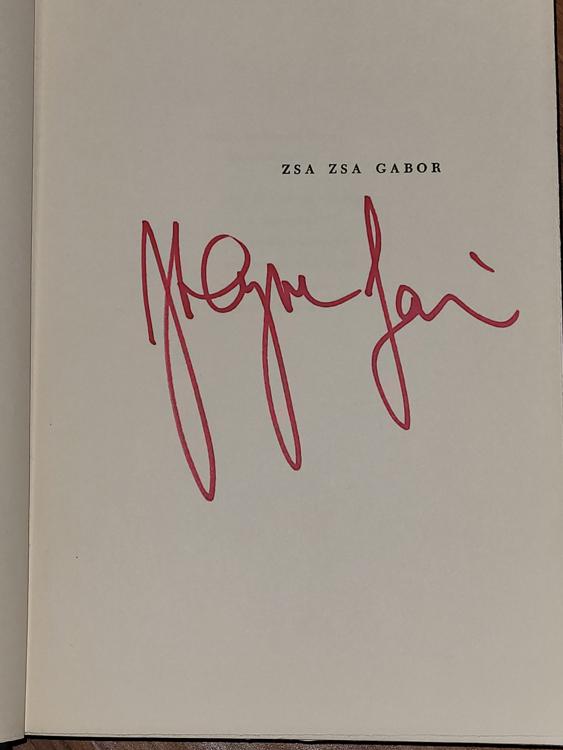 Zsa Zsa Gabor signed book (1 of 1)