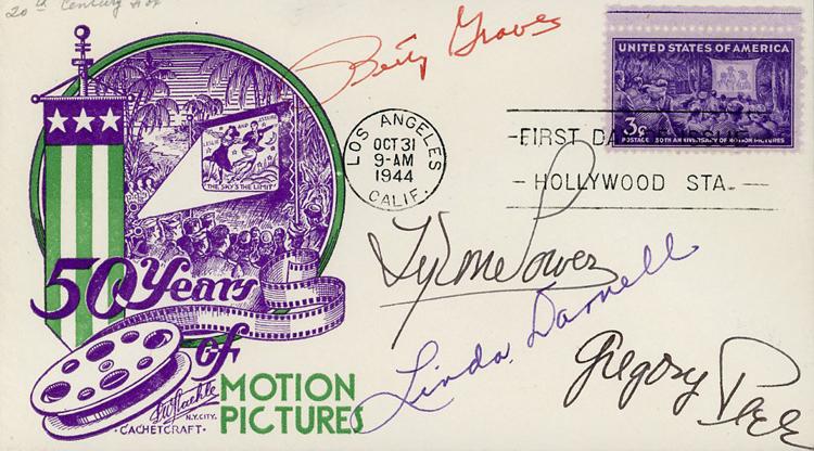 Movie Legends signed FDC (1 of 1)