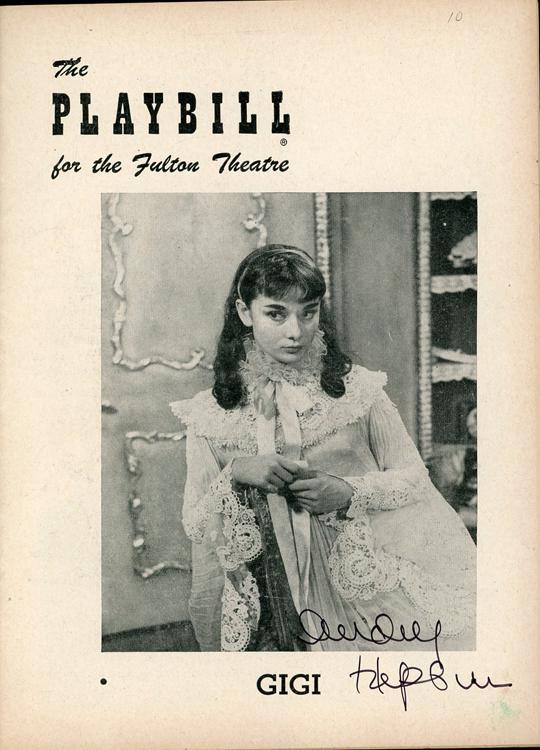 Audrey Hepburn signed playbill (1 of 1)