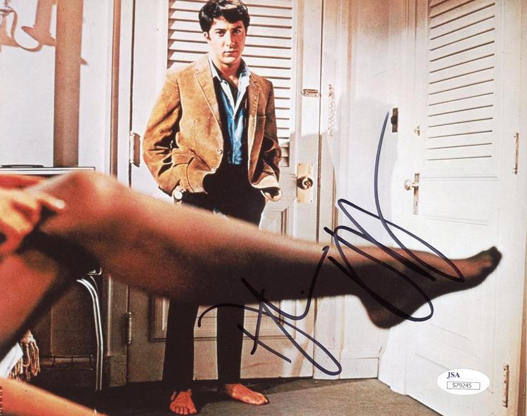 The Graduate Dusitn Hoffman signed photograph: A color 8x10 from the film signed by Hoffman with JSA sticker as well as our COA