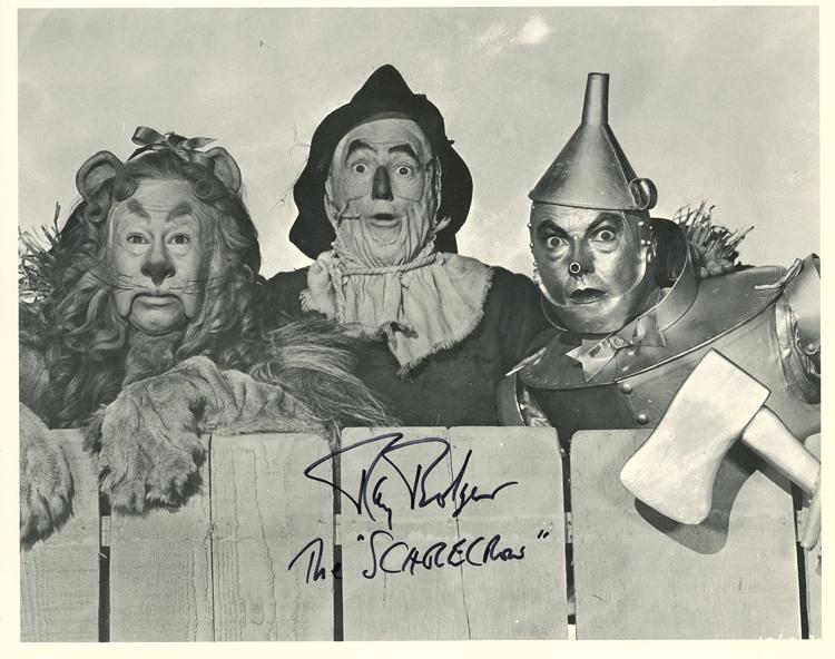 Ray Bolger the Scarecrow signed Oz photograph (1 of 1)