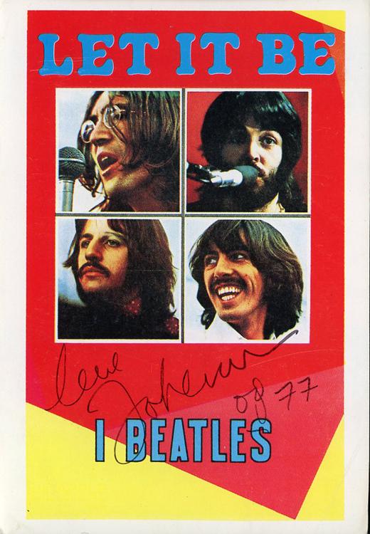 John Lennon Let it Be signed postcard (1 of 1)