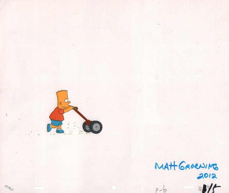 Simpsons signed original animation cel (1 of 1)
