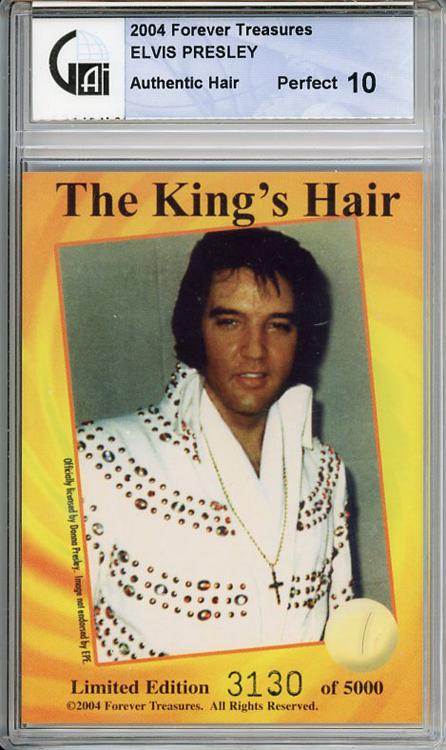 Elvis Presley strnd of hair: The ONLY documented by a relative in the family strand of Elvis hair encapsulated and numbered with COA by GAI years ago