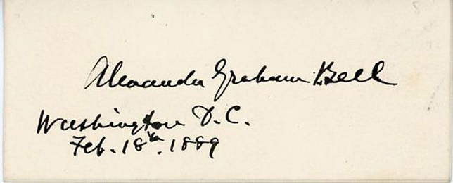 Aexander Graham Bell signature