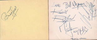 The Rolling Stones original 60s line up signed pages