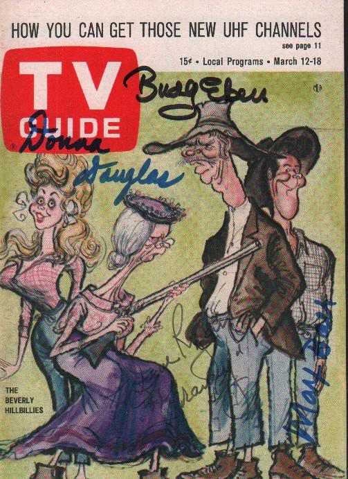 Beverly Hillbillies TV Guide cast signed (1 of 1)