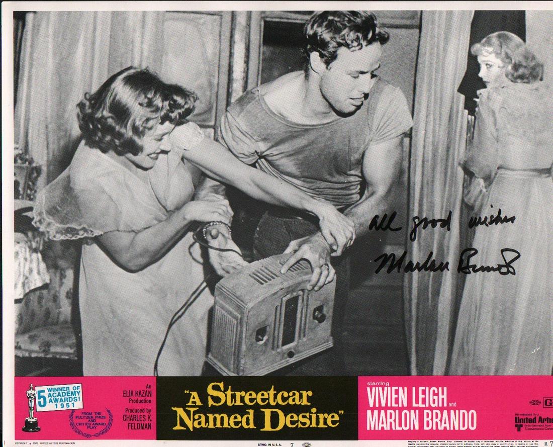 Streetcar Named Desire Marlon Brando signed Lobby card (1 of 1)