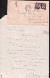 Mick Jagger RARE early handwritten letter