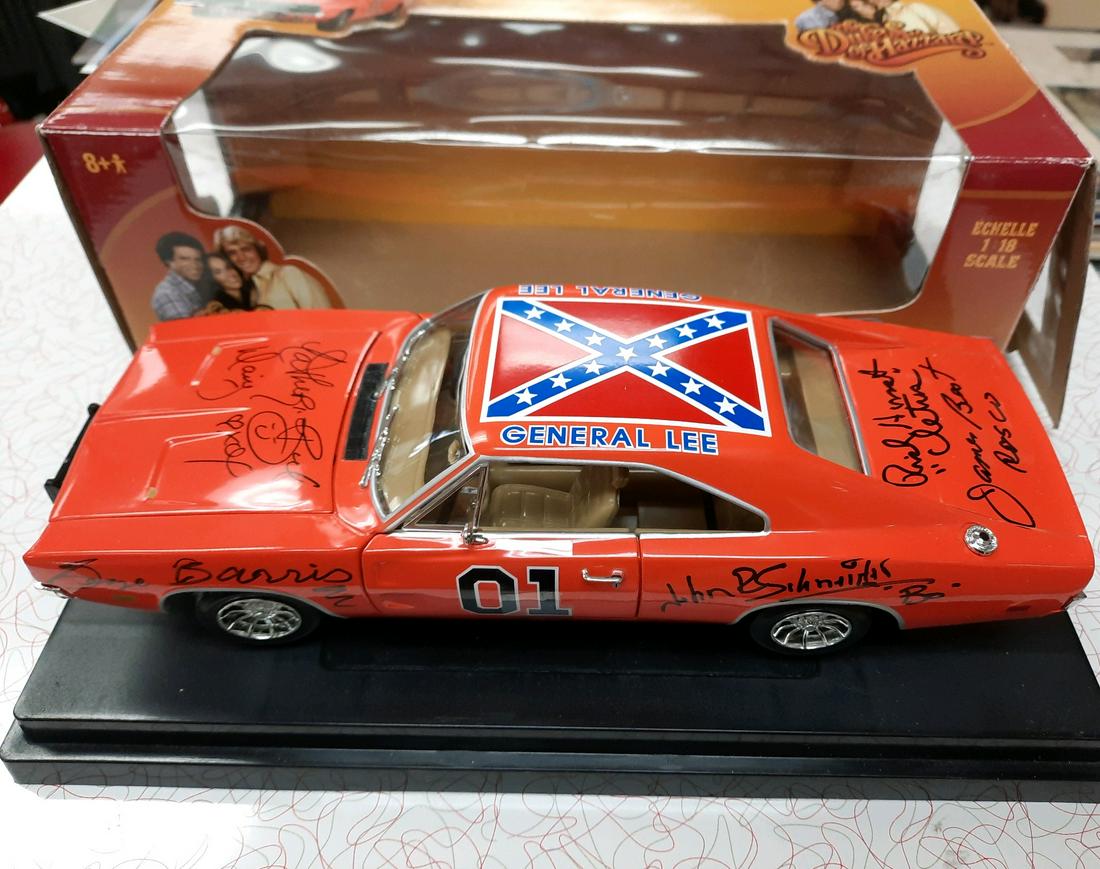 Dukes of Hazzard General Lee cast signed (1 of 1)
