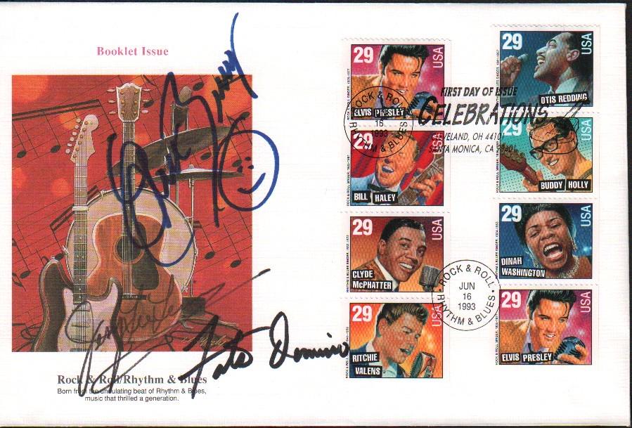 A large FDC signed by Chuck Berry, Fats Domino and (1 of 1)