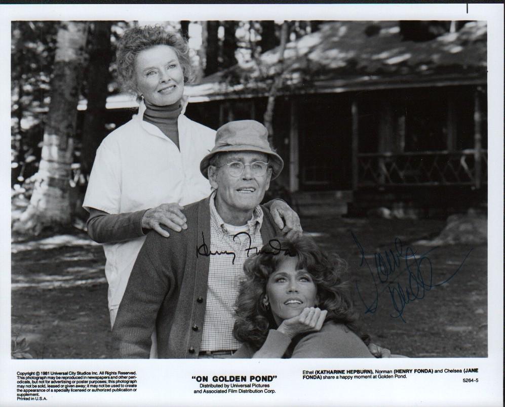 Original 8x10 from the classic film signed by Henry: Original 8x10 from the classic film signed by Henry Fonda and Jane Fonda with COA