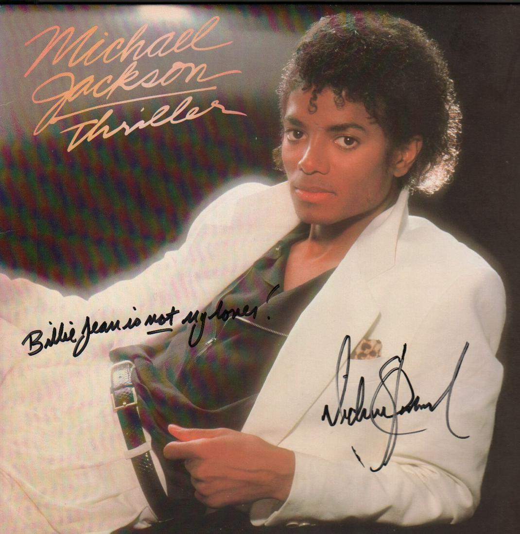 A near mint signed Michael Jackson Thriller LP on which (1 of 1)