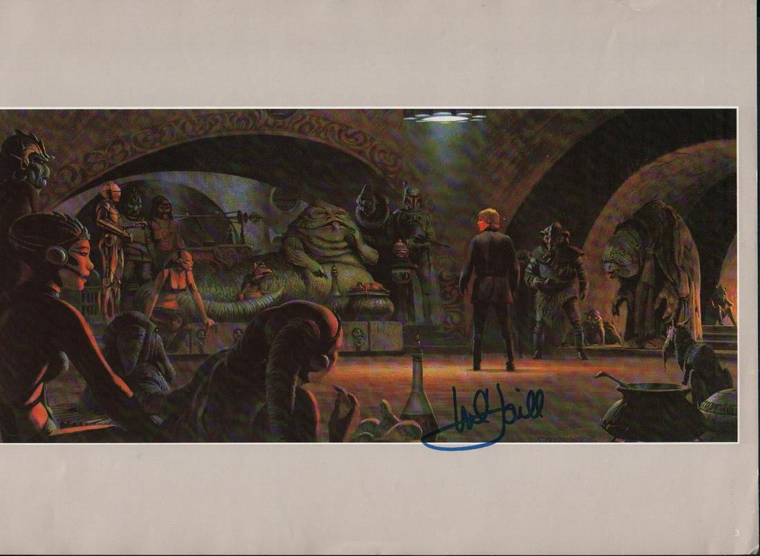 A 11x17 portfolio print from artist Rakph McQuarry: A 11x17 portfolio print from artist Rakph McQuarry signed at show by Mark Hamill with COA
