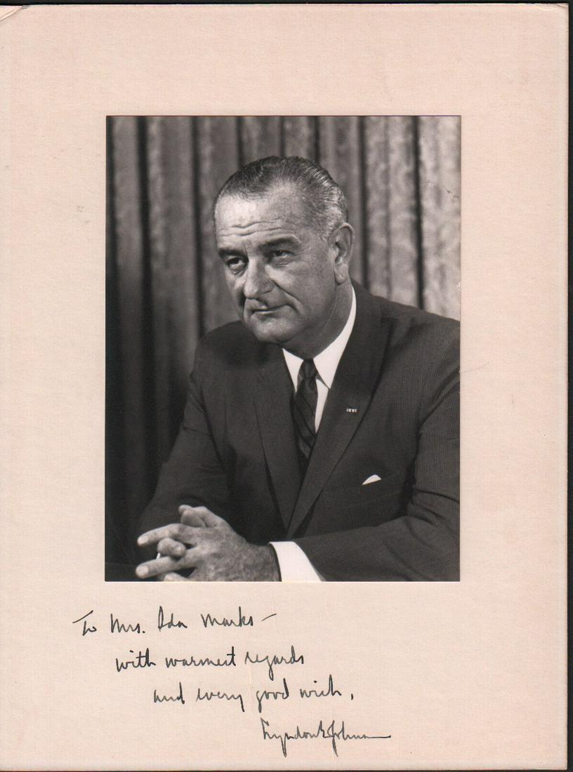 Lyndon Johnson signed photograph (1 of 1)