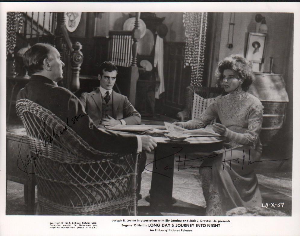 Katharine Heburn and Ralph Richardson signed photograph (1 of 1)