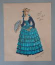 Walter Plunkett signed drawn original Gone with the