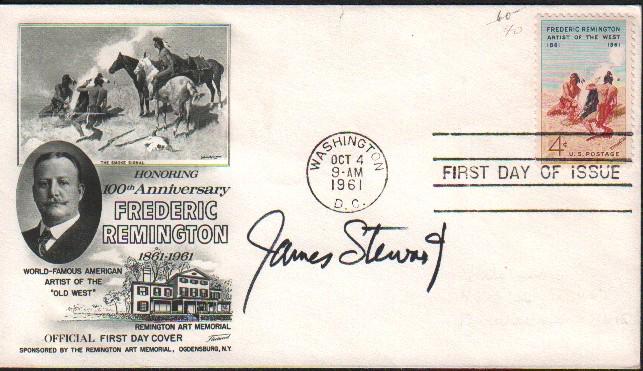 Jimmy Stewart signed FDC (1 of 1)