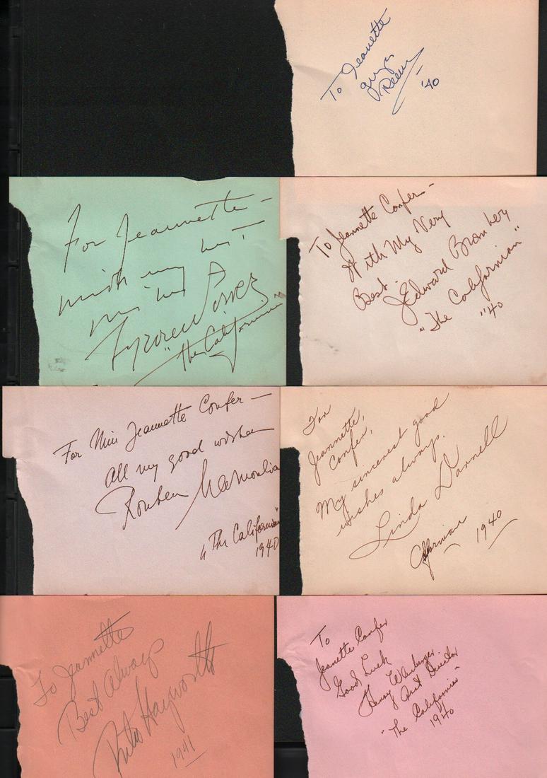 RARE lot of signatures from film Blood and Sand (1 of 1)