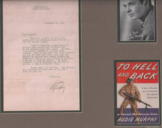 Audie Murphy signed letter