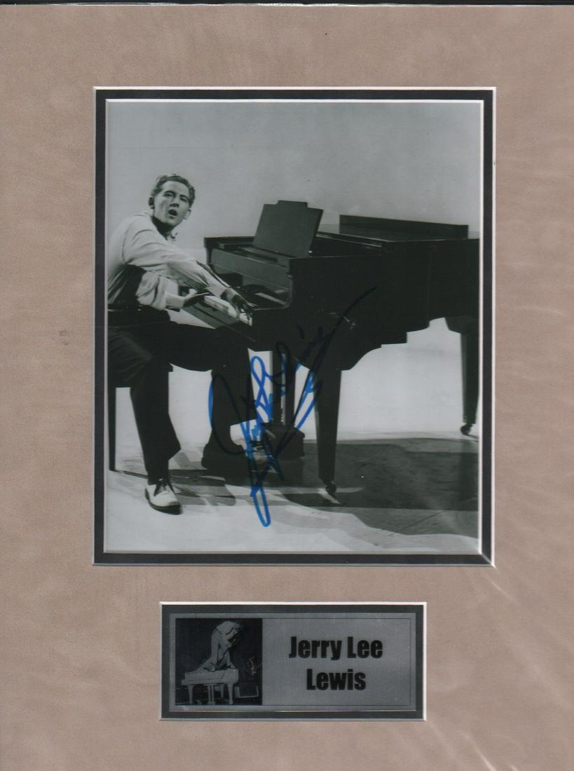 Jerry Lee Lewis signed photo matted (1 of 1)