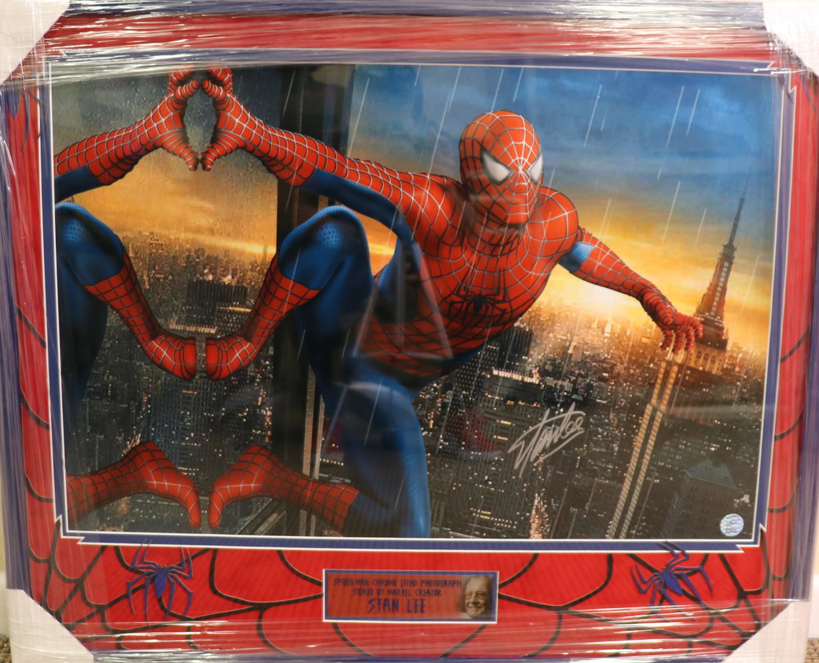 Stan Lee 16x20 Spiderman signed framed (1 of 1)