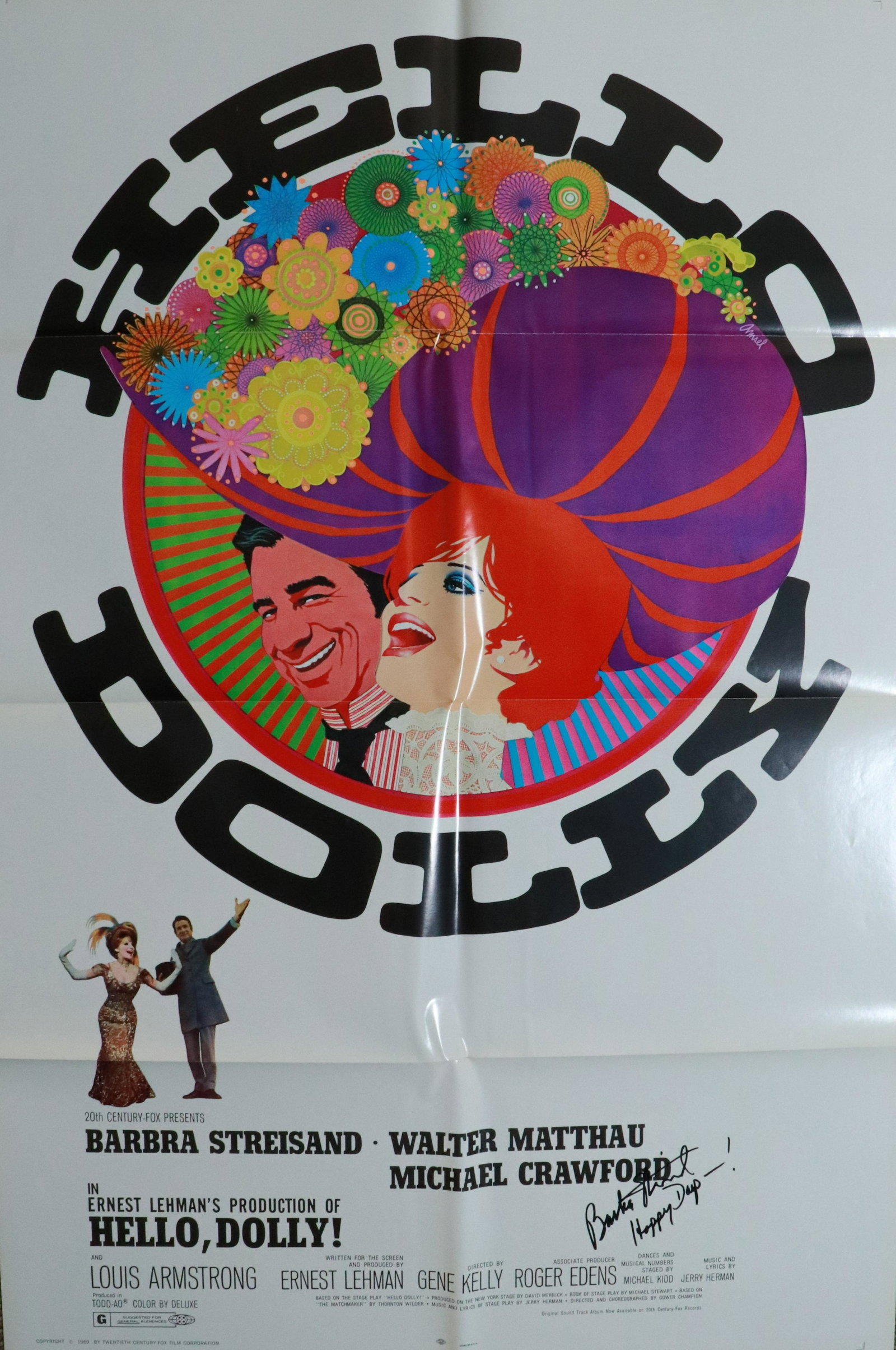 Hello Dolly Barbra Streisand signed movie poster (1 of 1)