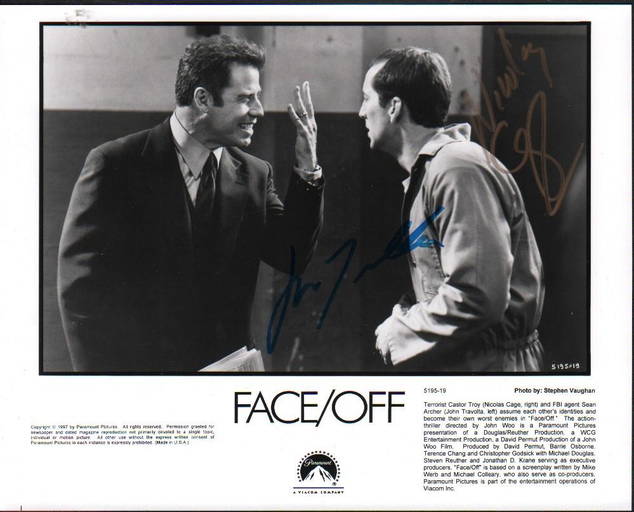 Face Off original cast signed photograph Jan 30, 2022 Samuel Kevin