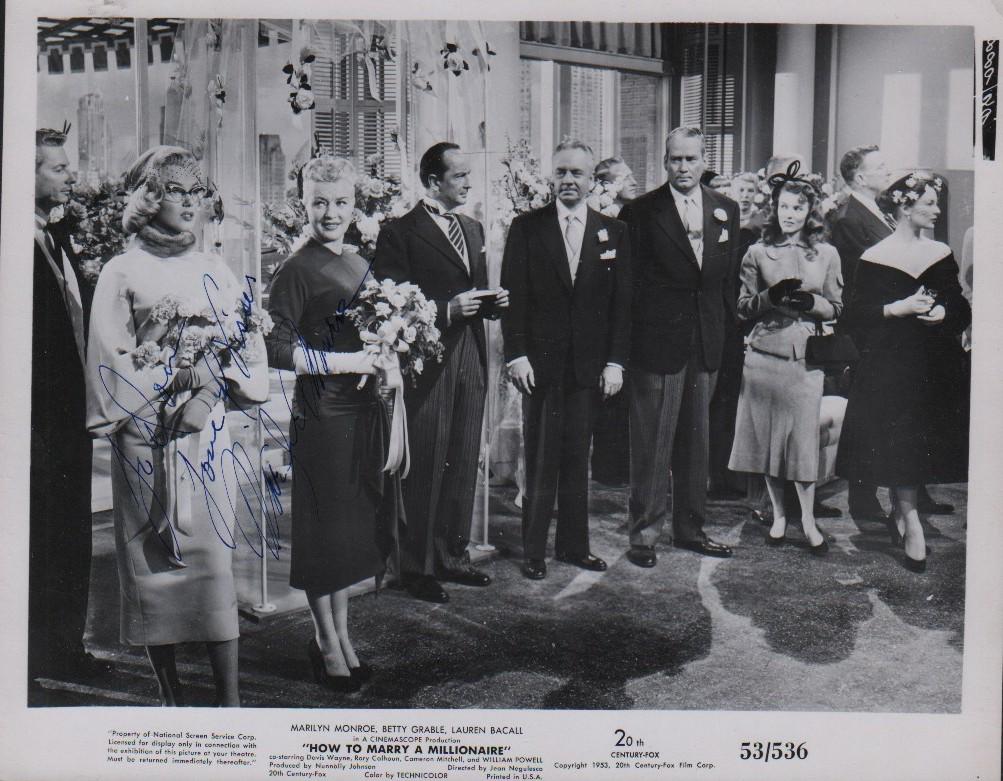 Marilyn Monroe How to Marry a Millionaire signed (1 of 1)