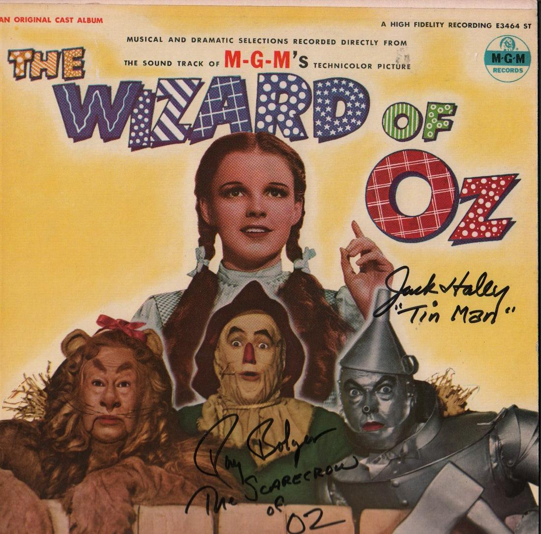 Wizard of Oz soundtrack LP signed by the Tin man and (1 of 1)