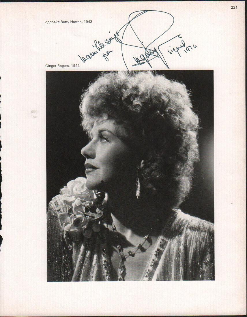 Ginger Rogers signed photograph (1 of 1)