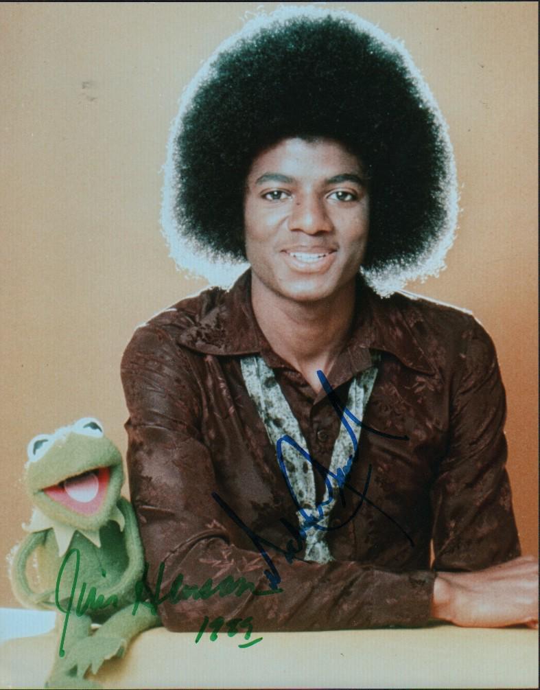 Michael Jackson and Jim Henson signed RARE photograph (1 of 1)