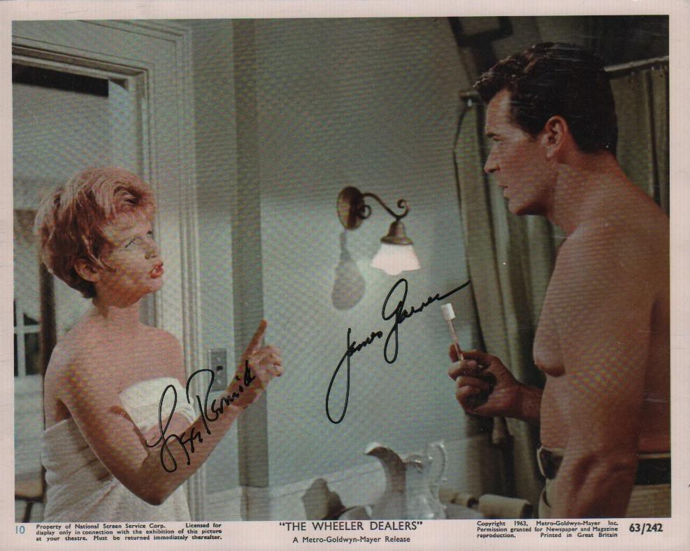 Jim Garner and Lee Remick signed photograph: A vintage signed original 8x10 of Garner and Remick from early film with COA