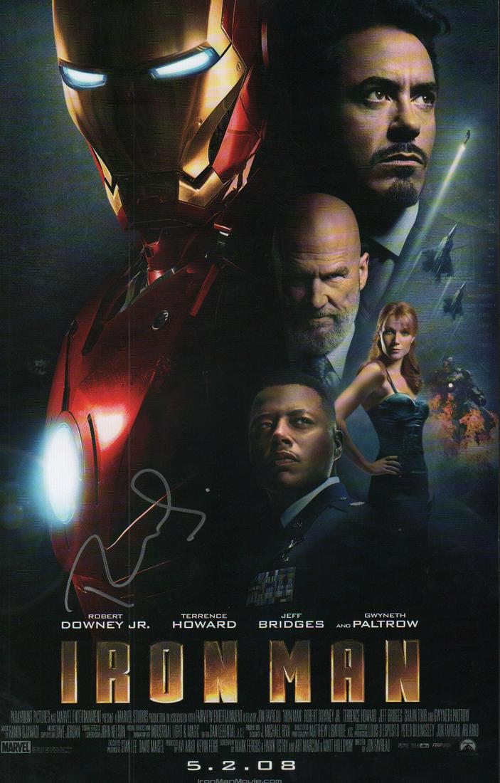 Robert Downey Jr Iron Man premiere poster 11x17 from first film signed (1 of 1)