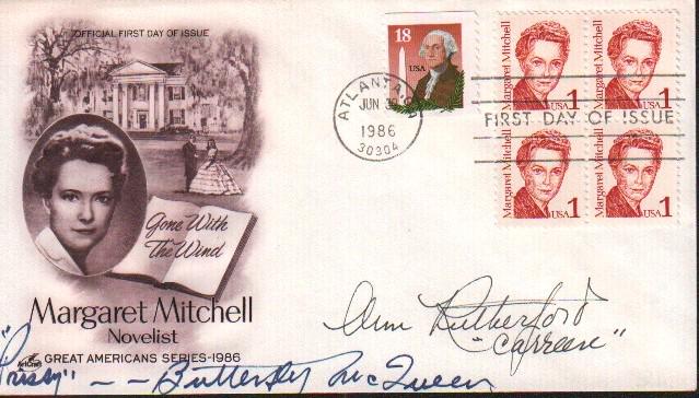 Gone with the Wind FDC signed by Butterfly McQueen and Ann Rutherford (1 of 1)