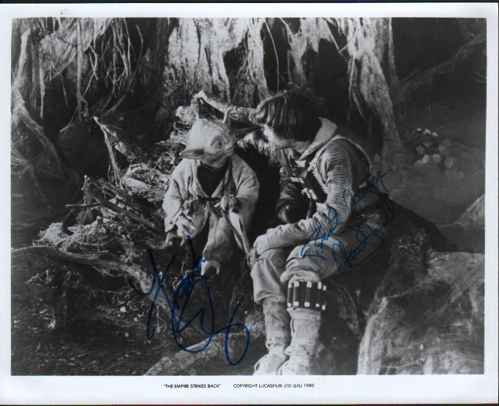Frank Oz and Mark Hamill vintage signed Star Wars photograph (1 of 1)