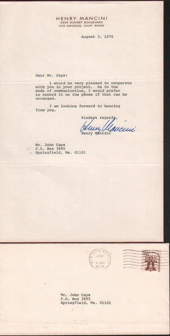 Henry Mancini content early signed letter composer (1 of 1)