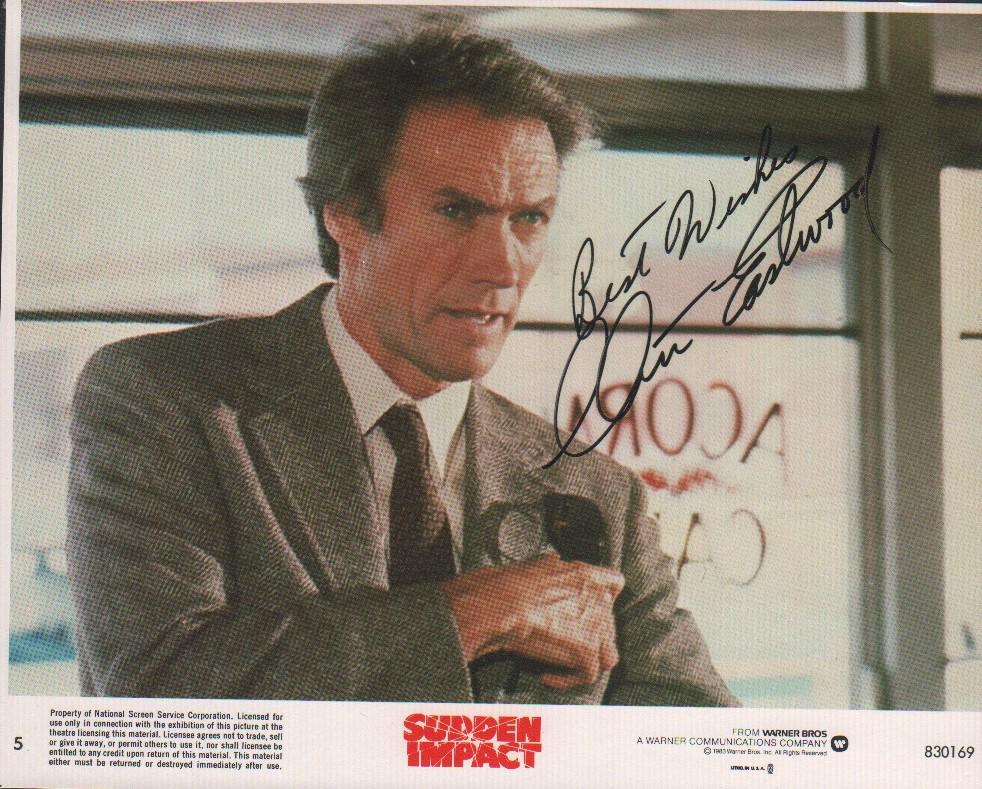 Clint Eastwood Sudden Impact original lobby still signed (1 of 1)