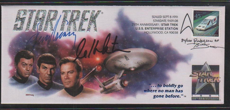 Shatner and Nimoy signed Star Trek usps lt and numbered FDC (1 of 1)