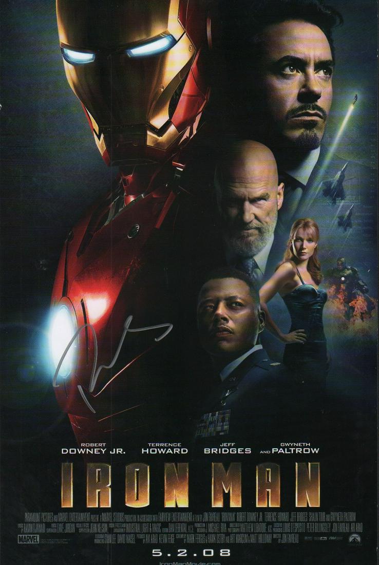 Iron Man original 11x17 premiere poster signed by Robert Downey Jr (1 of 1)