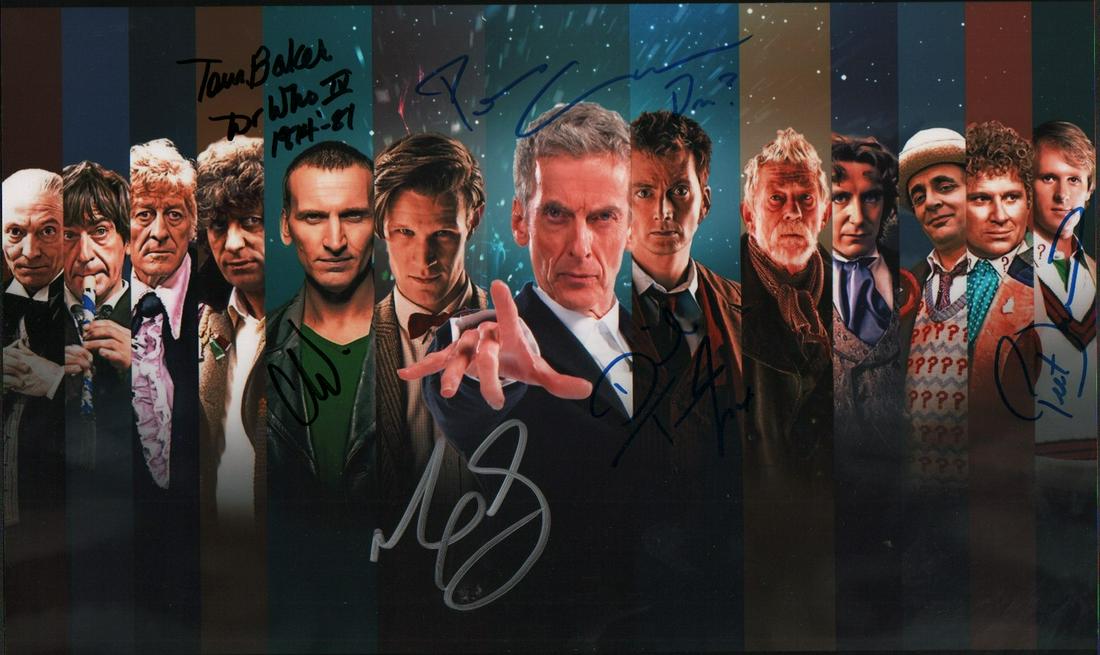 DR WHO signed 11x17 print by SIX of the original DR WHOs (1 of 1)